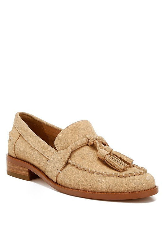 Rhone Tassels Detail Genuine Suede Loafers - Loving It Shop