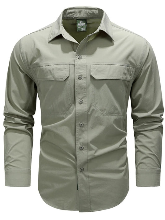 Men's Plus Size Lightweight Button Up Shirt - Loving It Shop