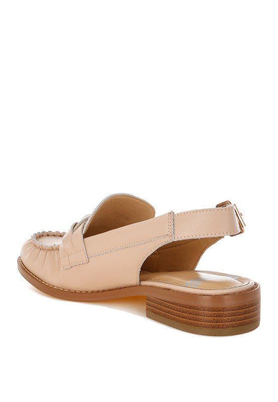 Jemykin Genuine Leather Loafer Sandals - Loving It Shop