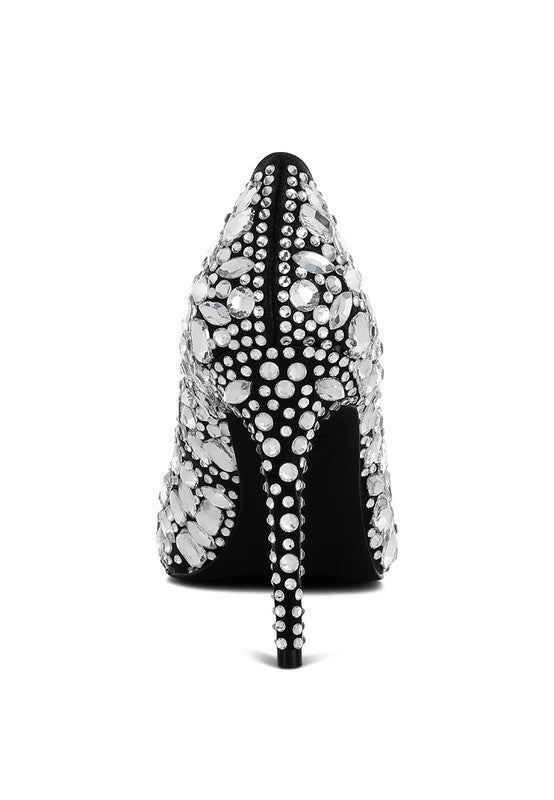 Iceout Diamante & Rhinestone Embellishments Pumps - Loving It Shop