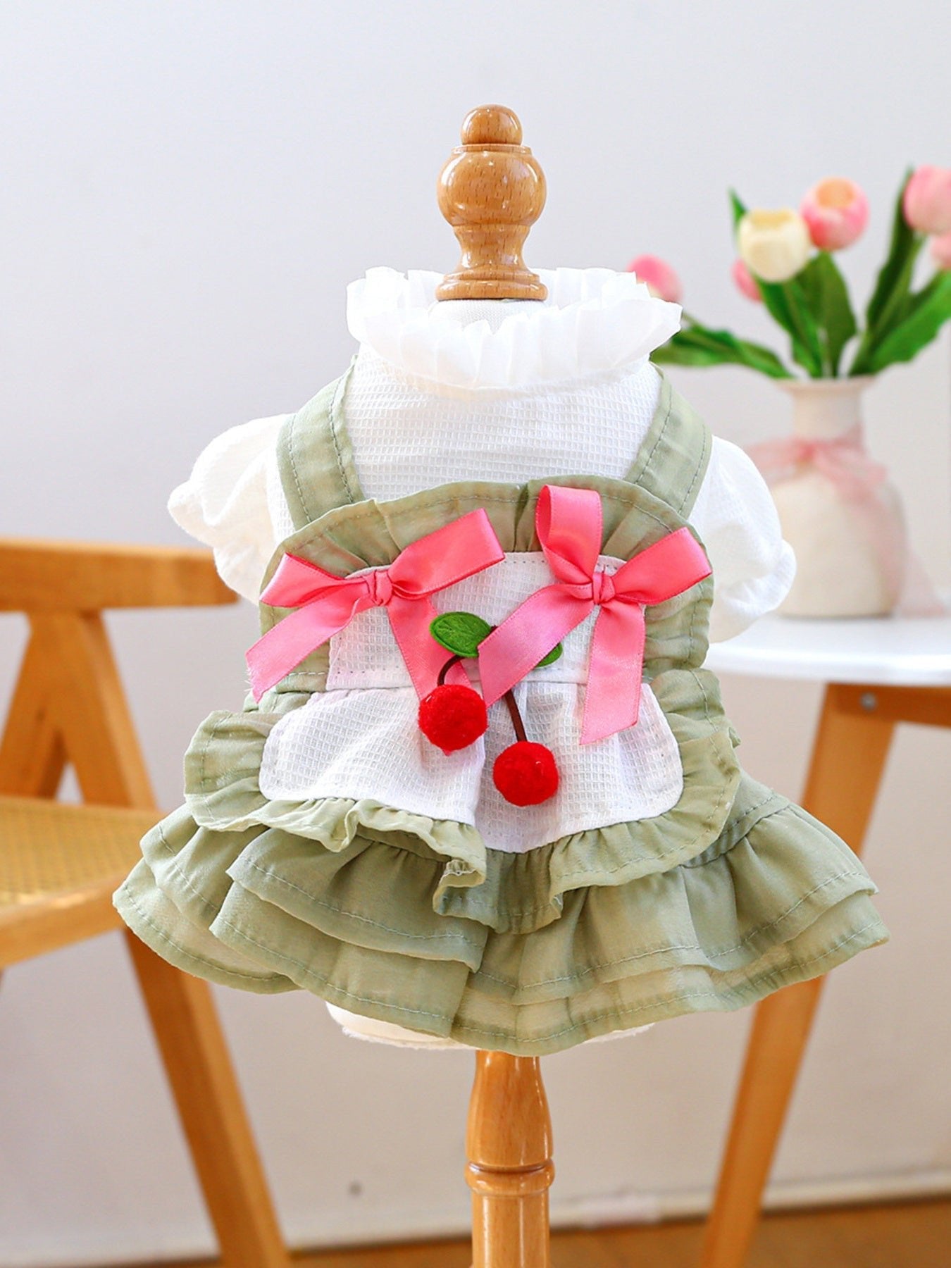 Bow Printed Pet Dress - Loving It Shop