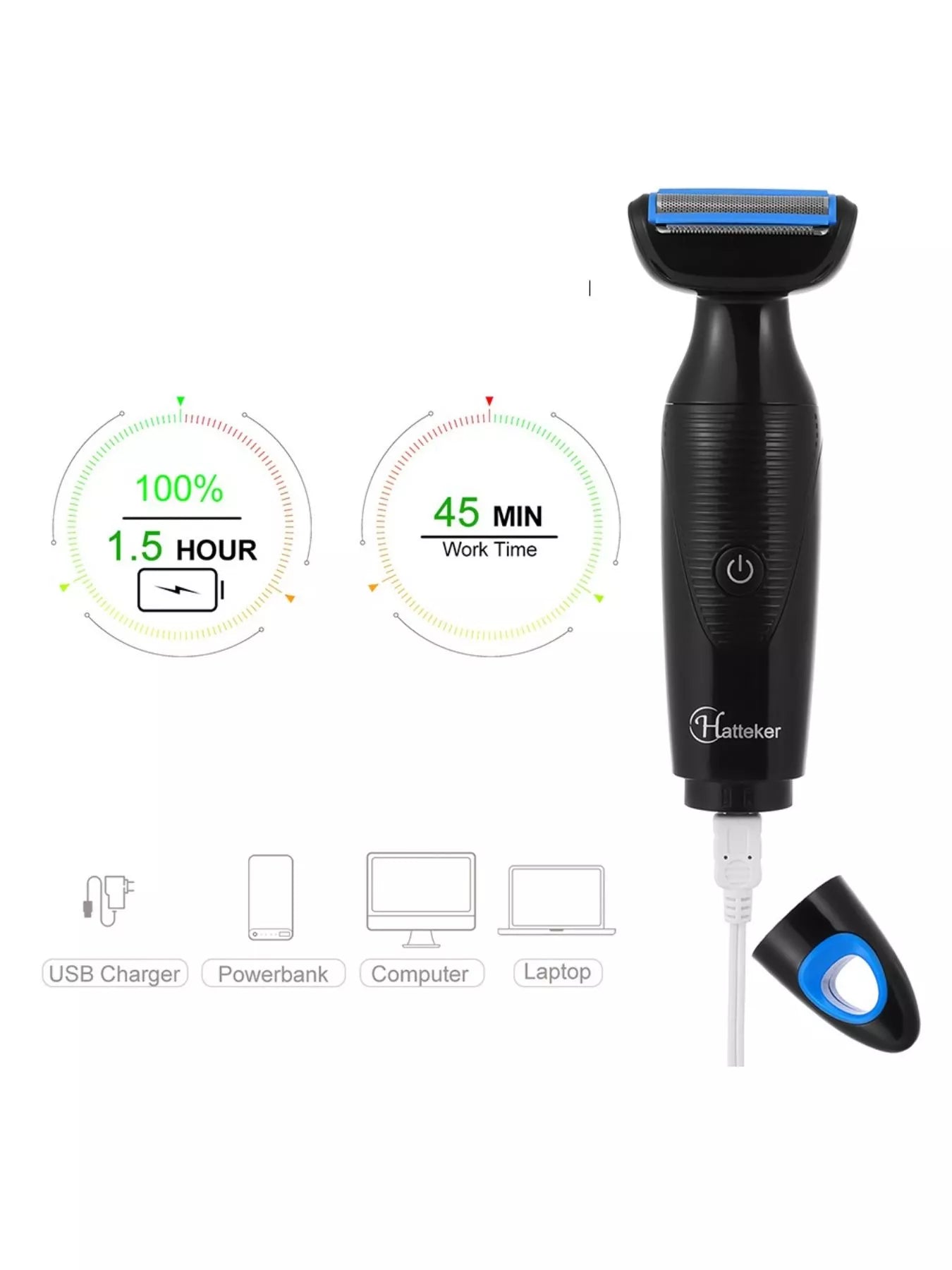 6 in 1 Grooming Kit USB Rechargeable Waterproof Hair Removal - Loving It Shop