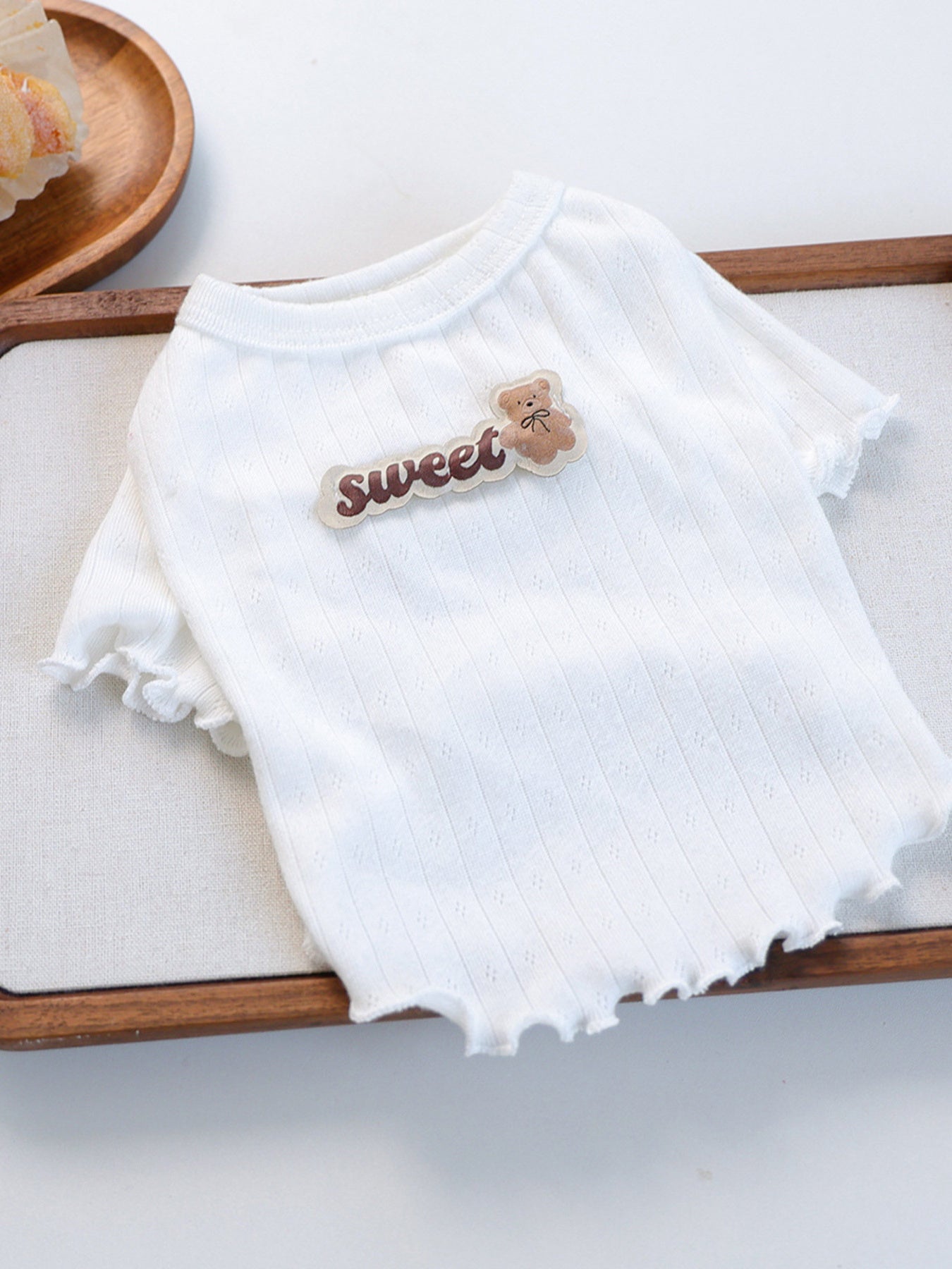 Sweet Bear Patch Ribbed Pet Top - Loving It Shop