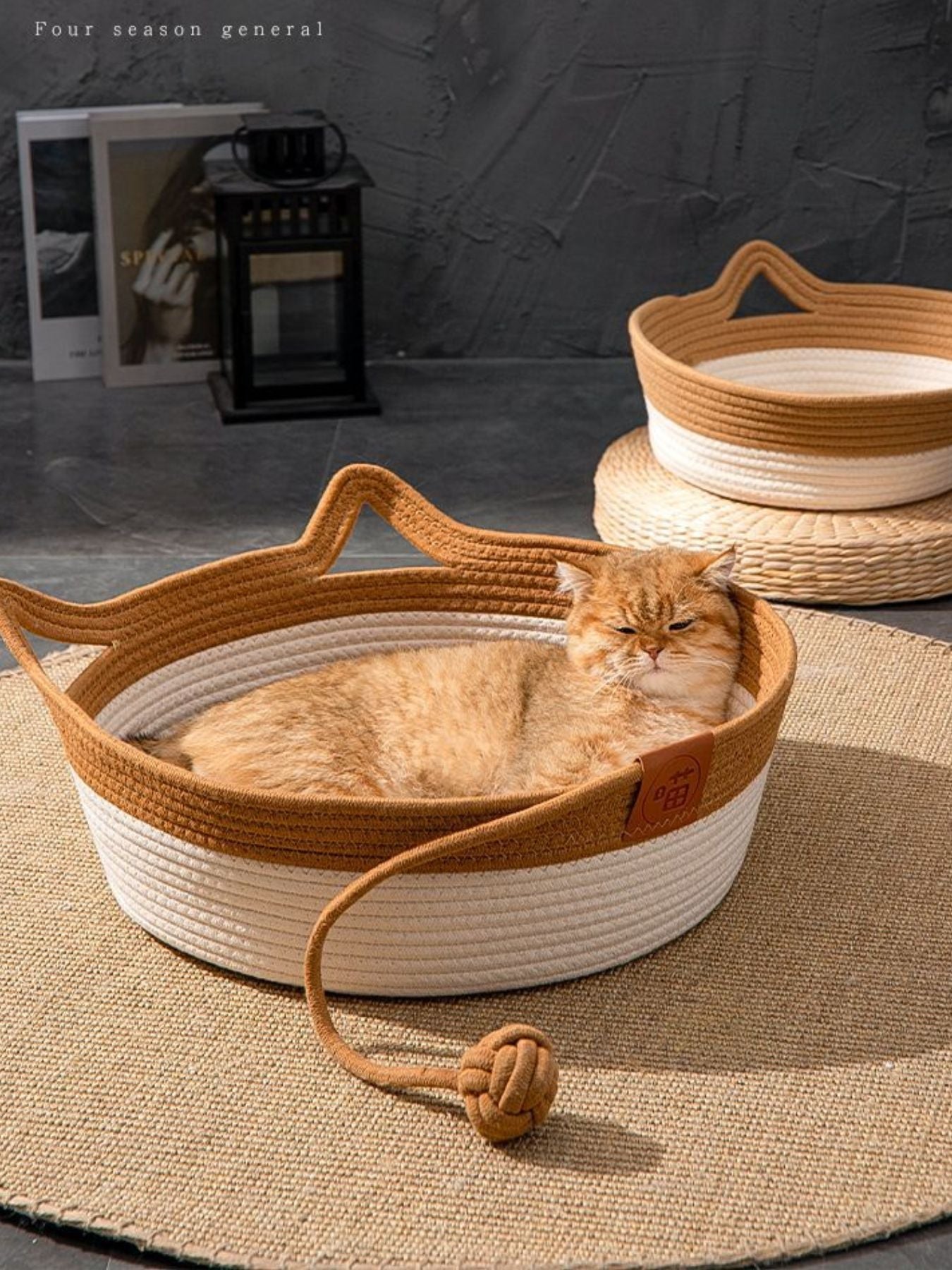 Cat Ear Woven Pet Nest - Loving It Shop