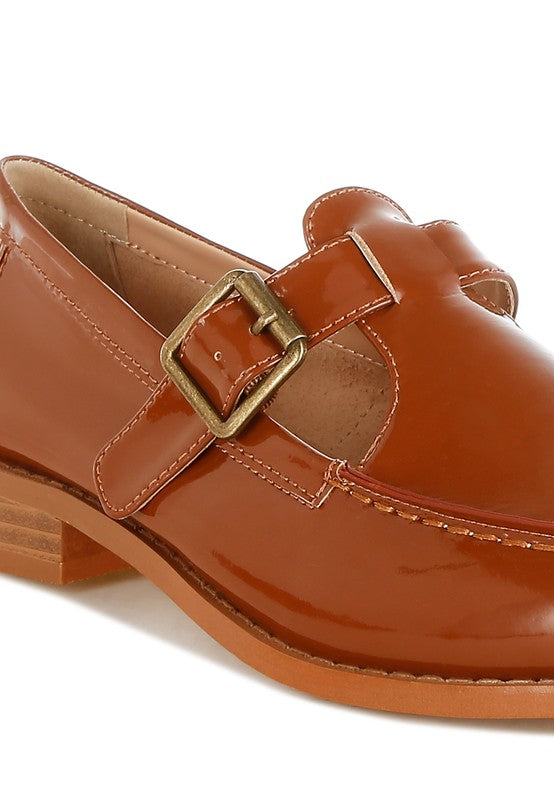 Swenson Patent Pleather Mary Jane Loafers