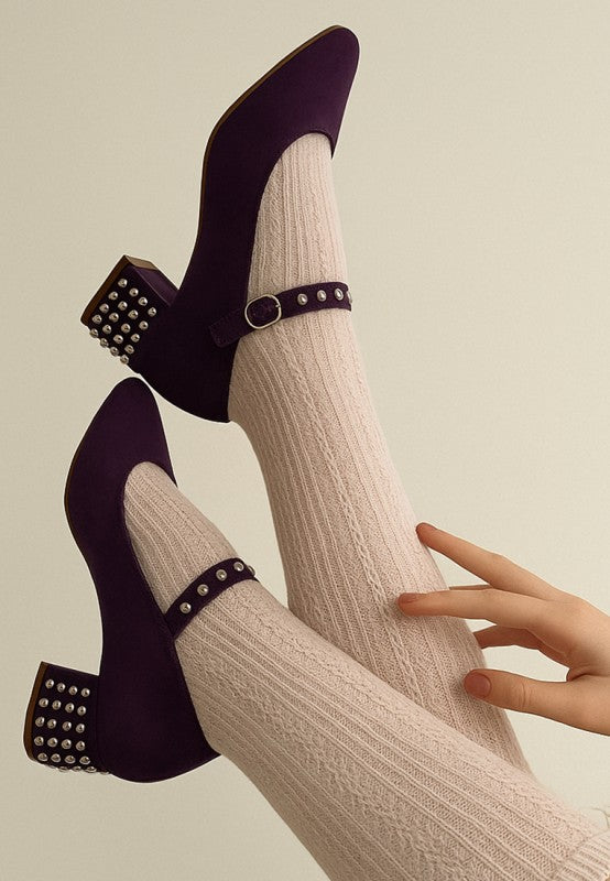Sima Studded Mary Jane Pumps