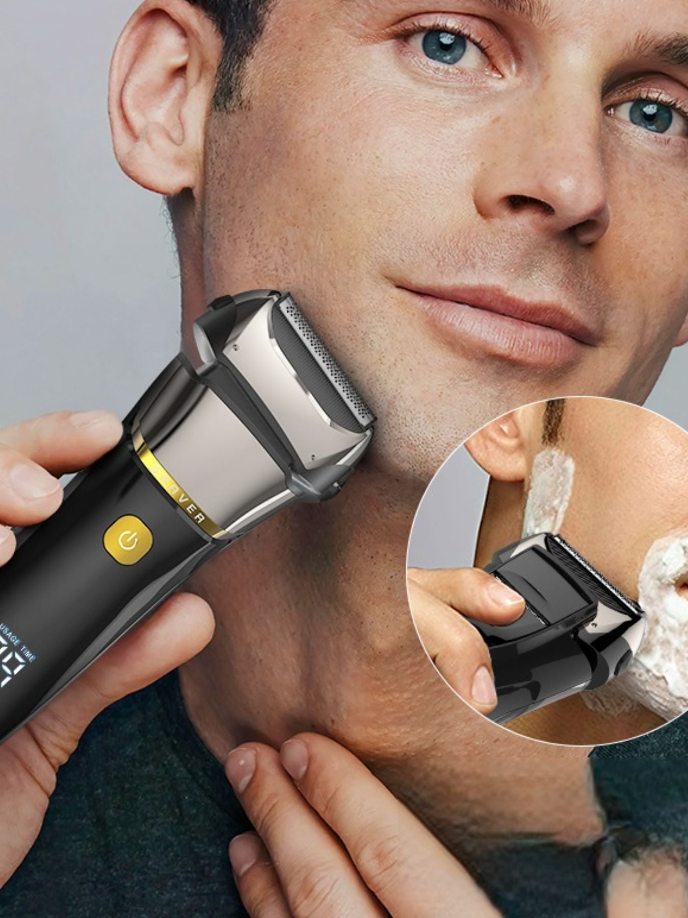 Rechargeable Electric Shaver with LED Display - Loving It Shop
