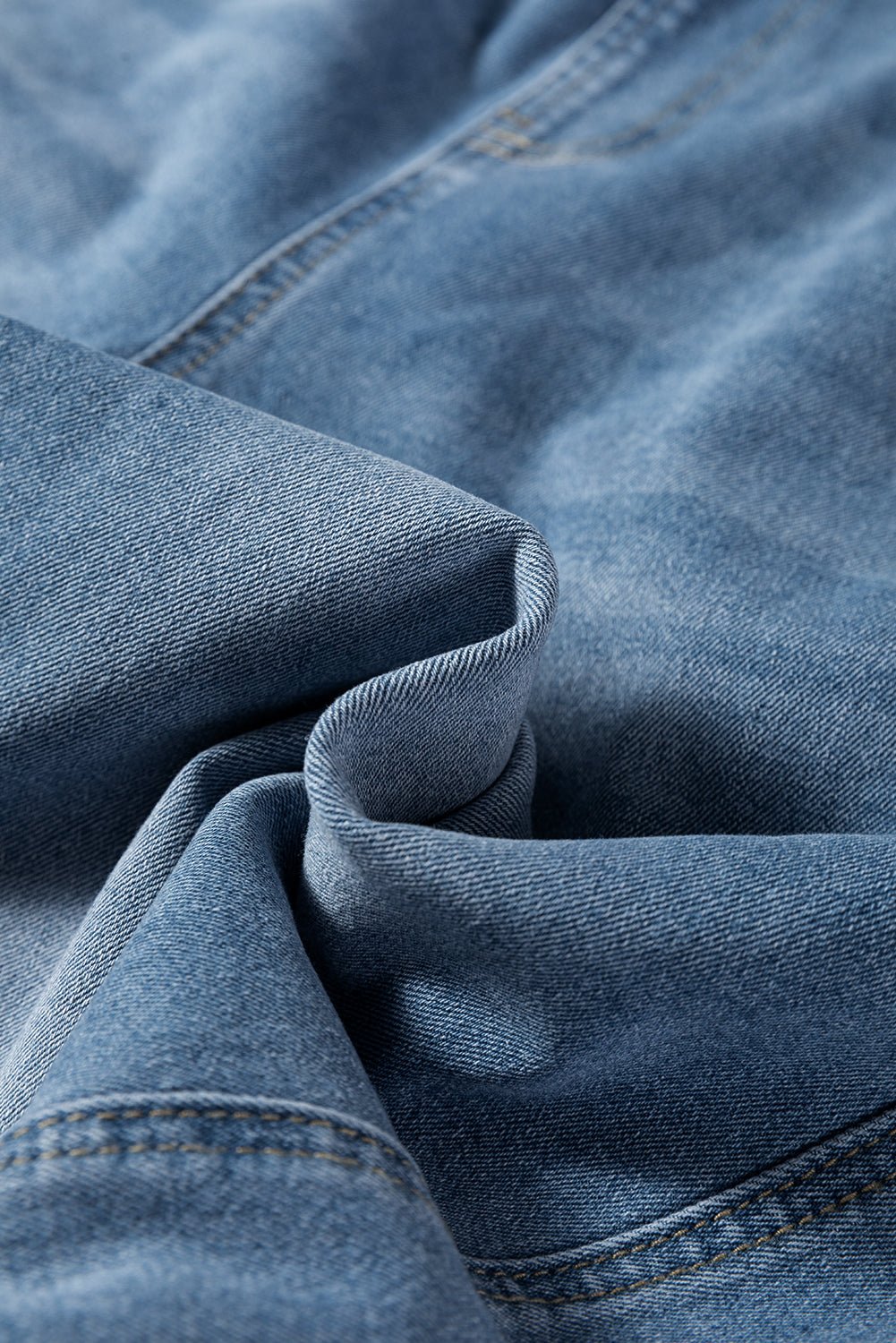 Dusk Blue Adjustable Buckle Barrel Denim Overalls - Loving It Shop