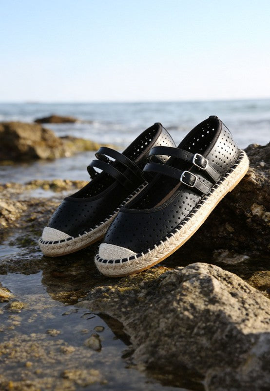 Noori Woven Dual Buckle Sandals