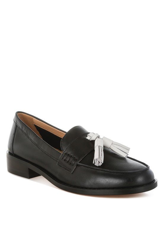 Yelena Real Leather Tassel Loafers - Loving It Shop