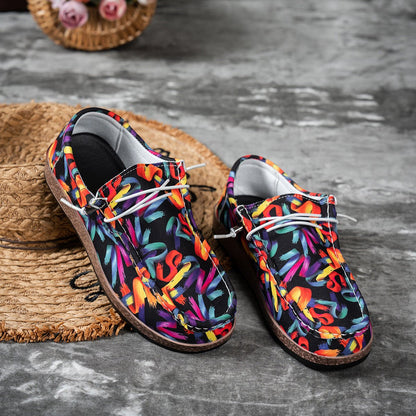 Colorful Printed Casual Loafers - Loving It Shop