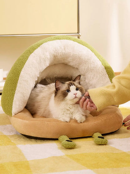 Cozy Caterpillar Shape Pet Nest with Plush Interior - Loving It Shop