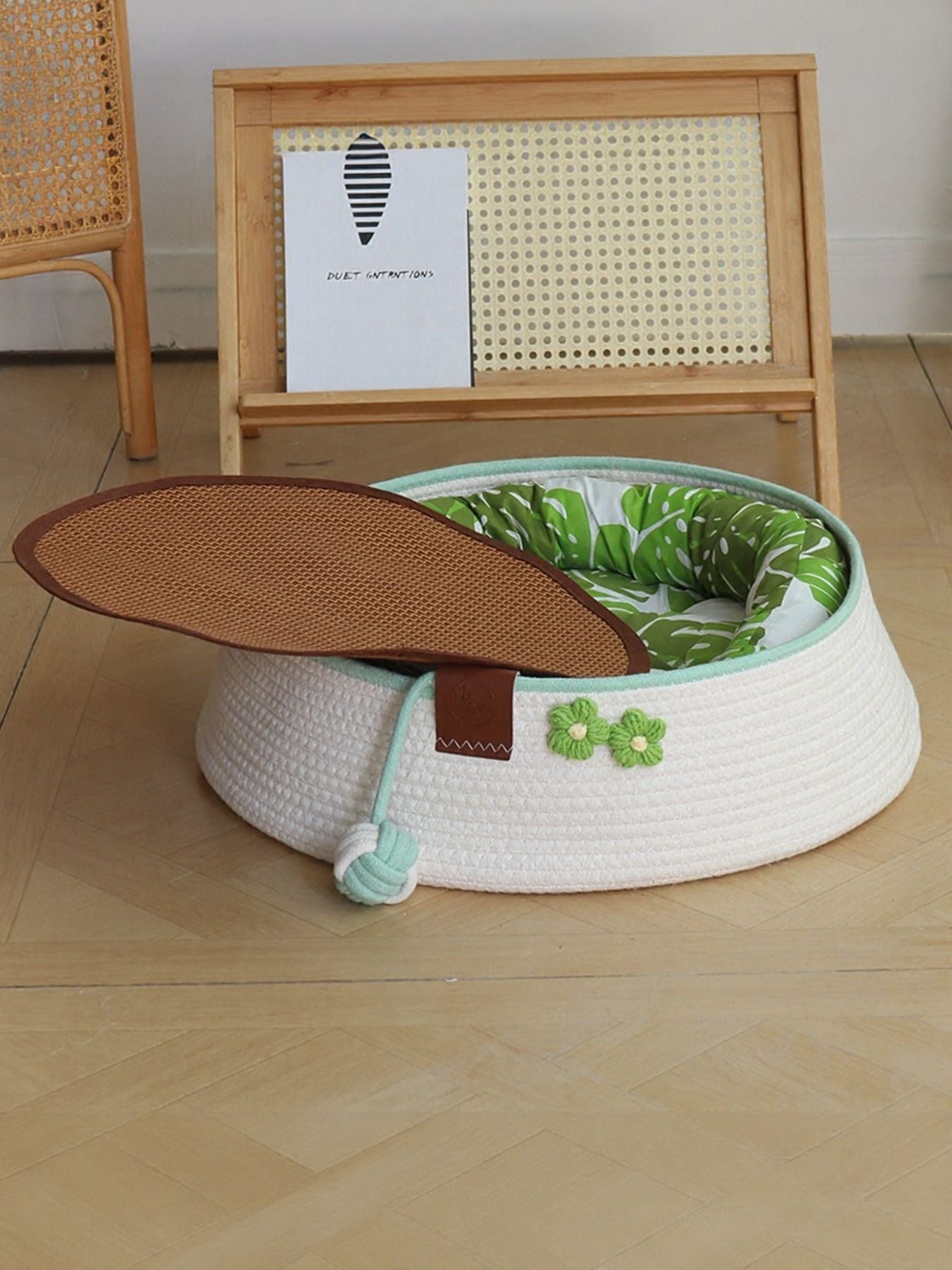 Woven Pet Nest with Toy Ball - Loving It Shop