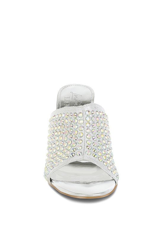 Farasha AB Rhinestone Slip - On Stiletto Heels - Loving It Shop