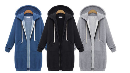 Hooded Long-sleeved Winter Sweater Women&