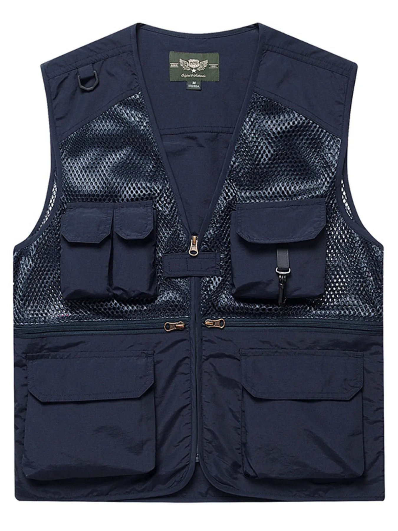 Men's Full Size Multi-Pocket Breathable Vest Plus Size