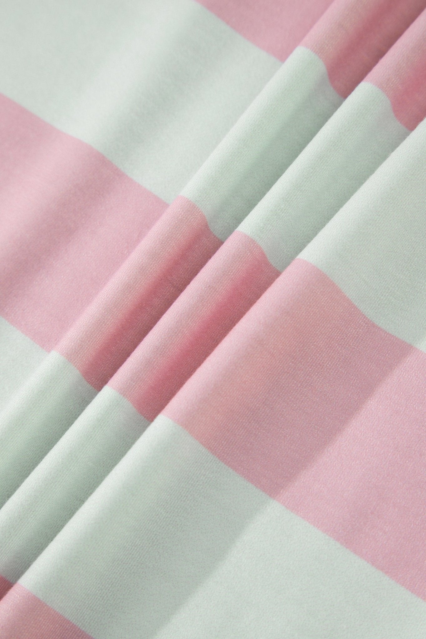 Pink Stripe Exposed Seam Ribbed Patchwork Oversized Tee - Loving It Shop