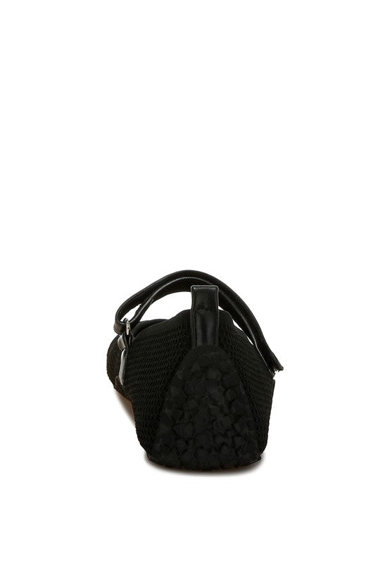 Nordeux Velcro Strap Mary Jane Ballerinas