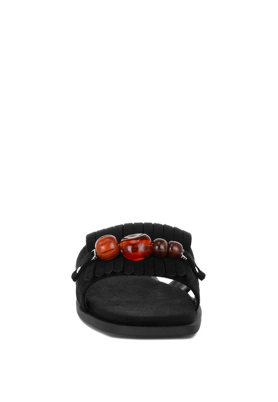 Dinasa Beaded Slip On Flats