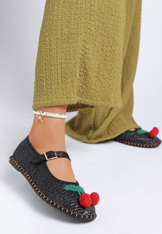 Brunch Date Cherry Accent Mary Jane Flats