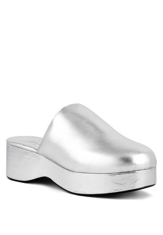 Olori Solid Platform Slip On Mules