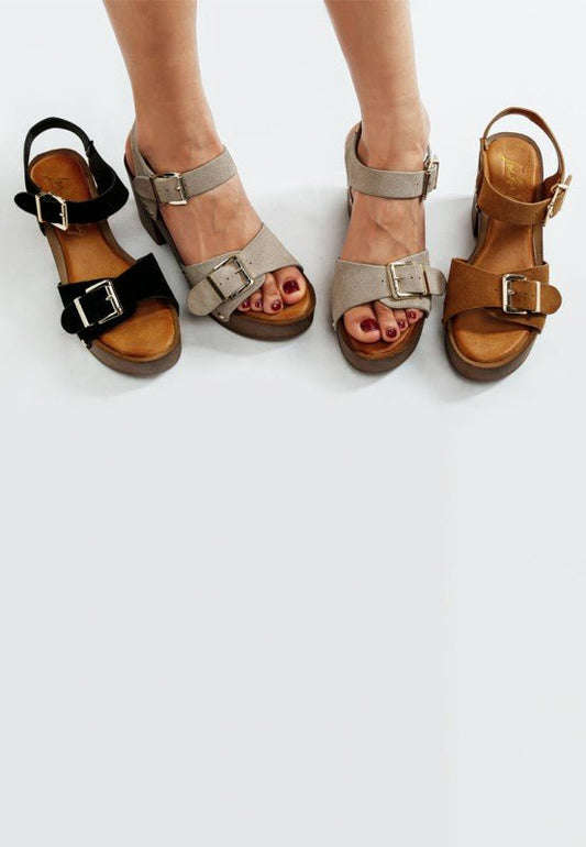 Lhasa Real Suede Leather Clog Sandals - Loving It Shop