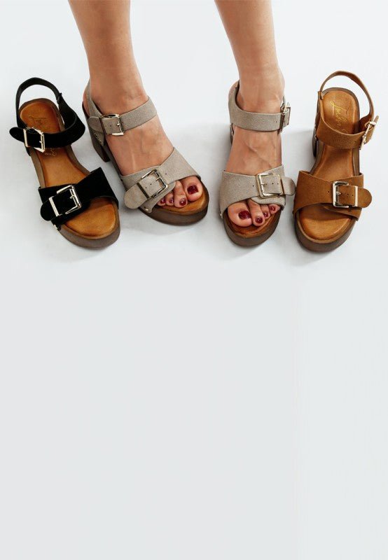 Lhasa Real Suede Leather Clog Sandals - Loving It Shop