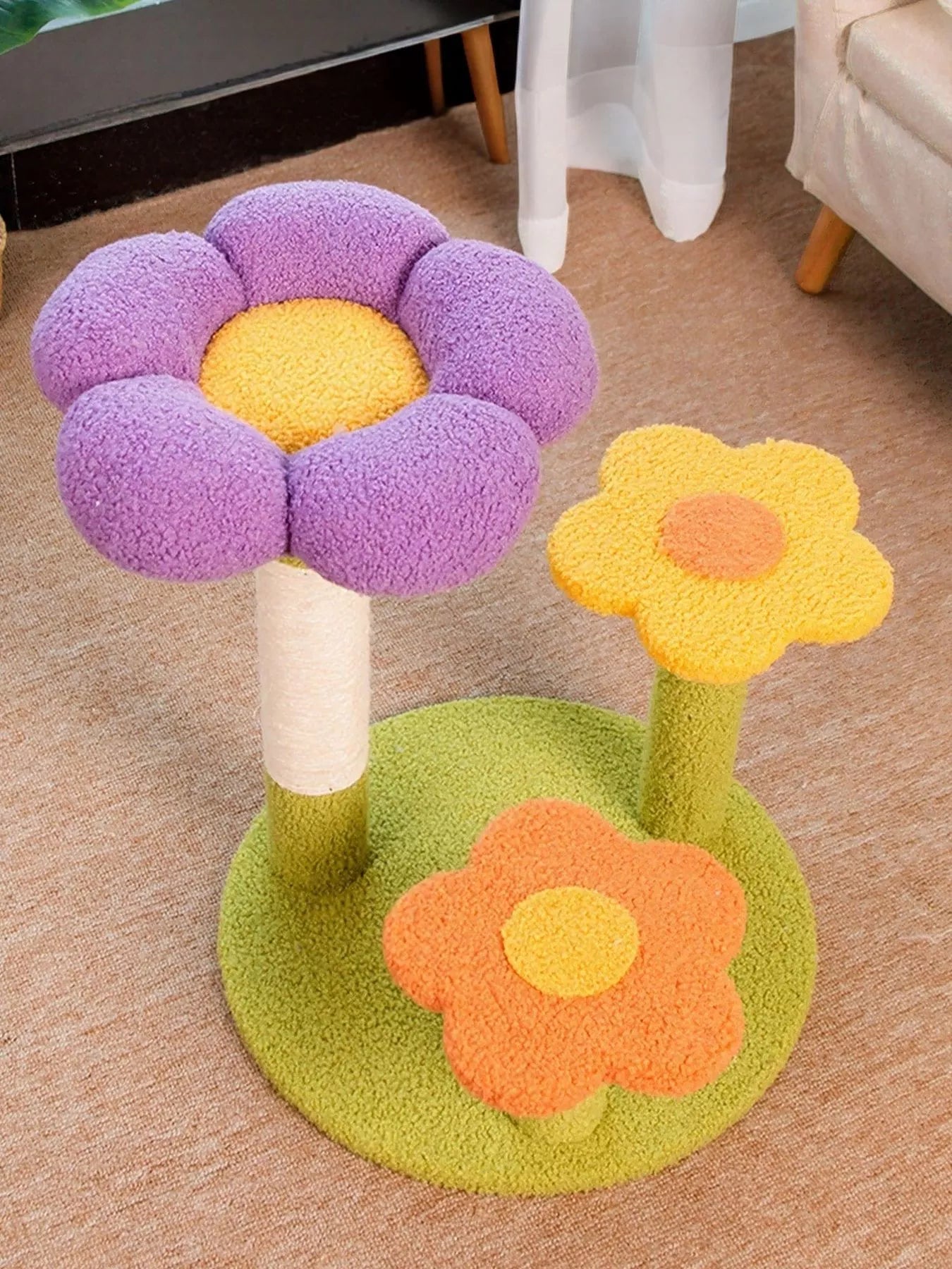 Flower Design Cat Tree with Scratching Post - Loving It Shop