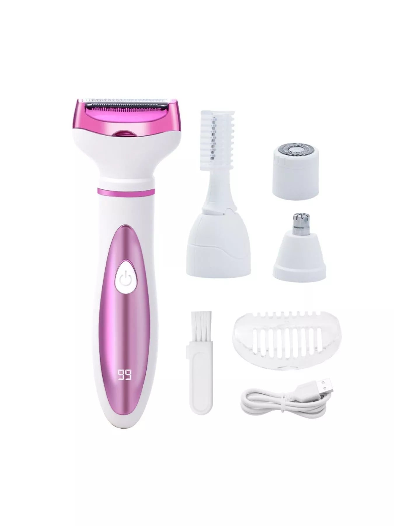 4 - in - 1 Multifunctional USB Rechargeable Painless Electric Hair Remover - Loving It Shop