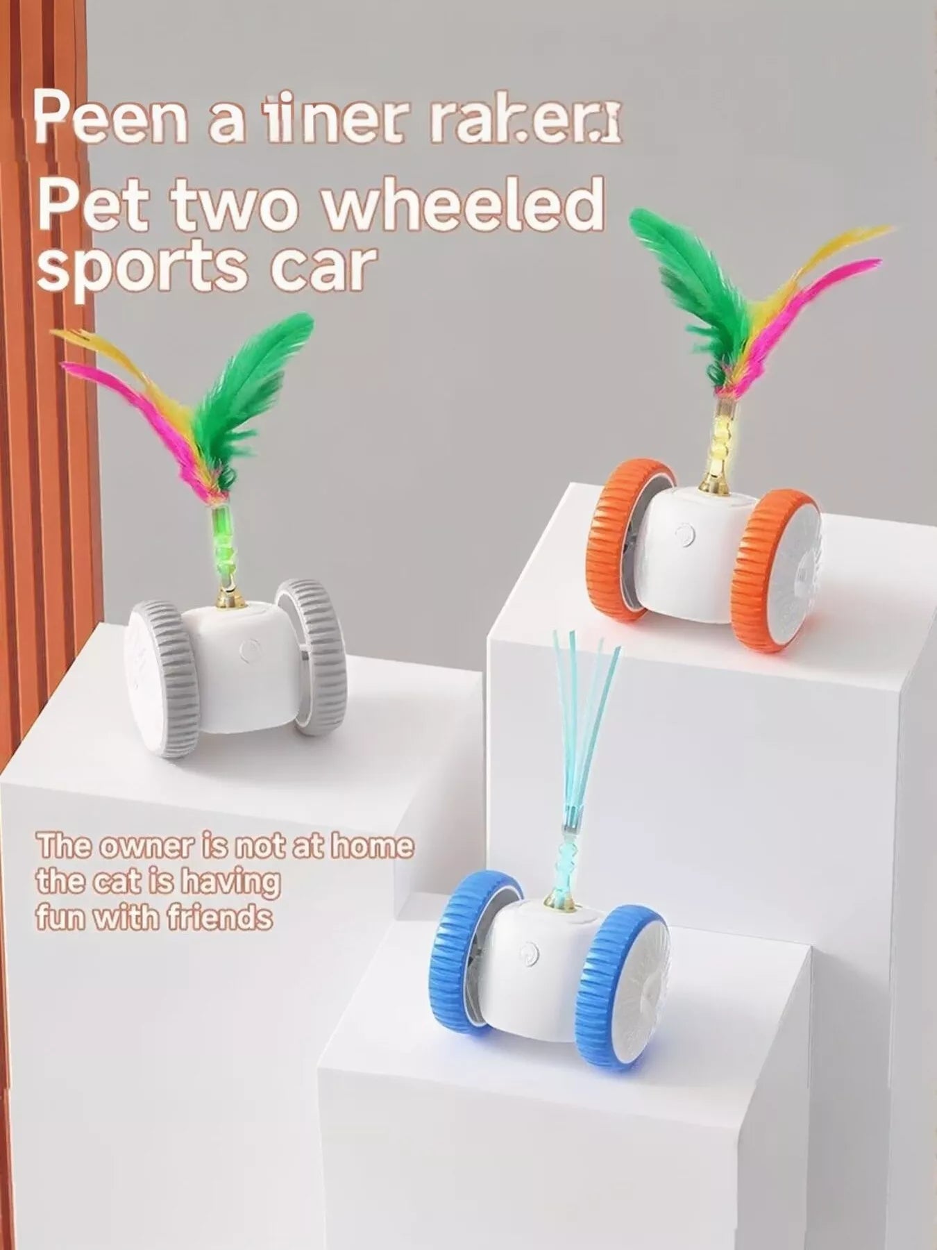 Interactive Self - Rotating Feather Pet Chase Toy - Loving It Shop