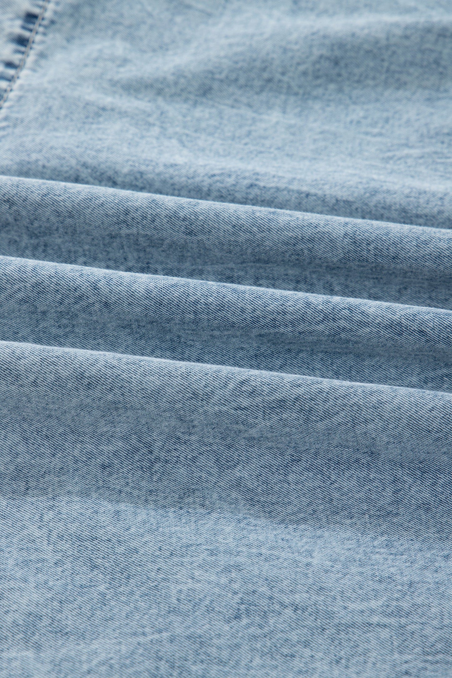 Dusk Blue Light Wash Tiered Flowy Overall Denim Dress