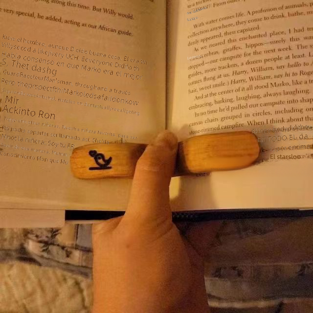 Wooden Bird Thumb Bookmark - Mother&