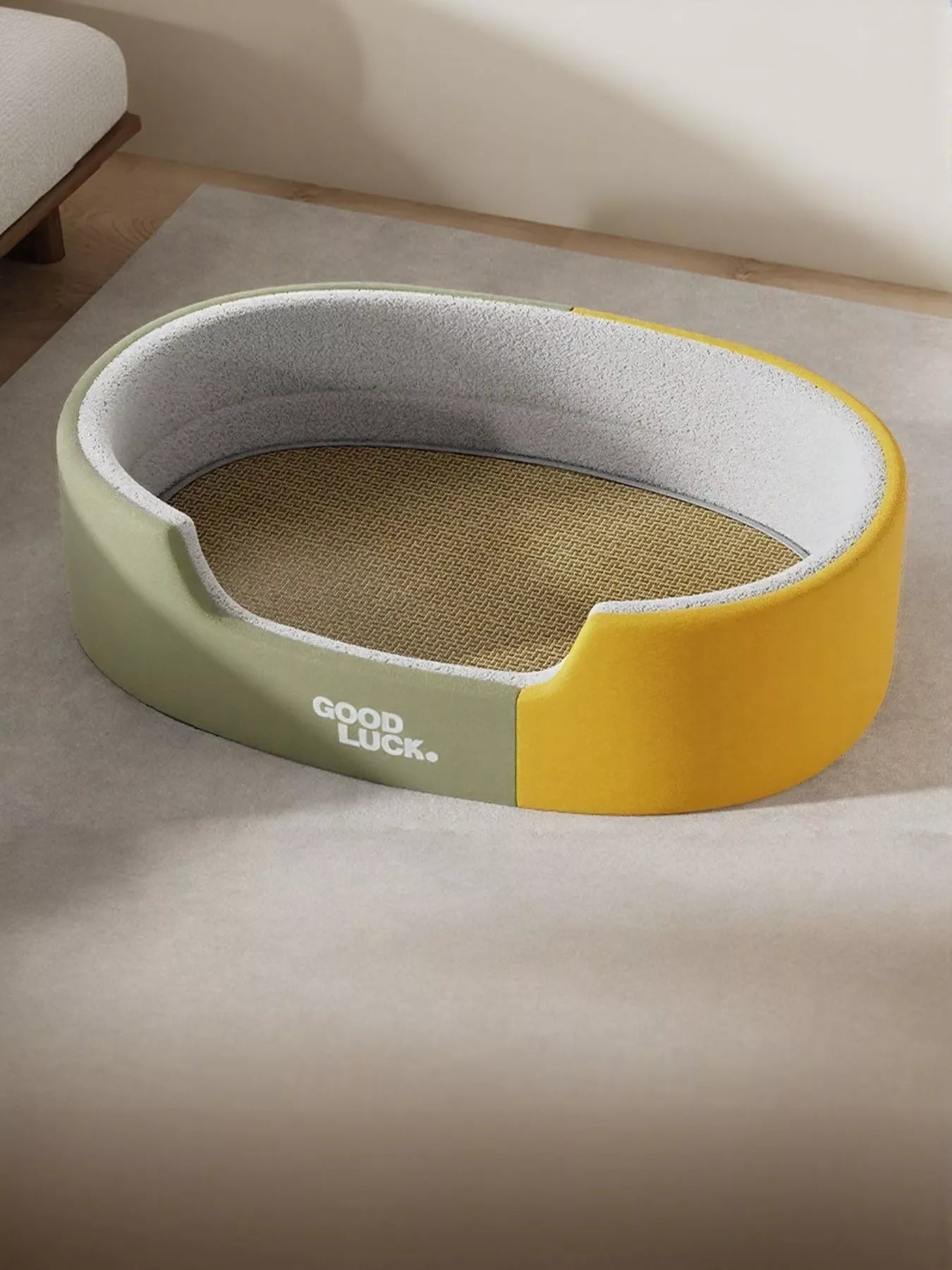 Thickened Oval Two - Tone Plush Pet Nest - Loving It Shop