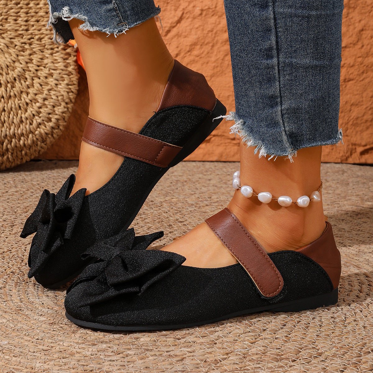 Bow Decor Round Toe Slip - Ons - Loving It Shop