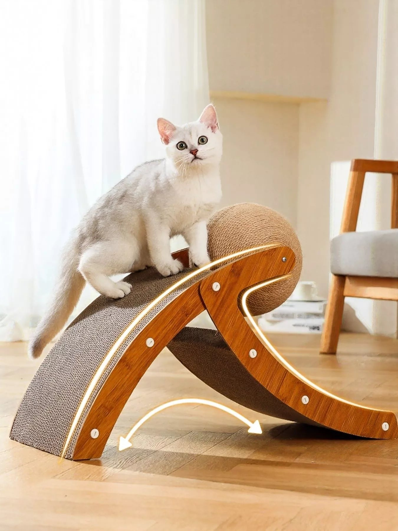 Interactive Ball & Ramp Cat Scratching Post - Loving It Shop