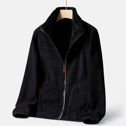 Double-sided Polar Fleece Outdoor Thick Warm Sweater Coat