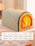 Cozy Polka Dot Pet Bed Cave with Handle - Loving It Shop