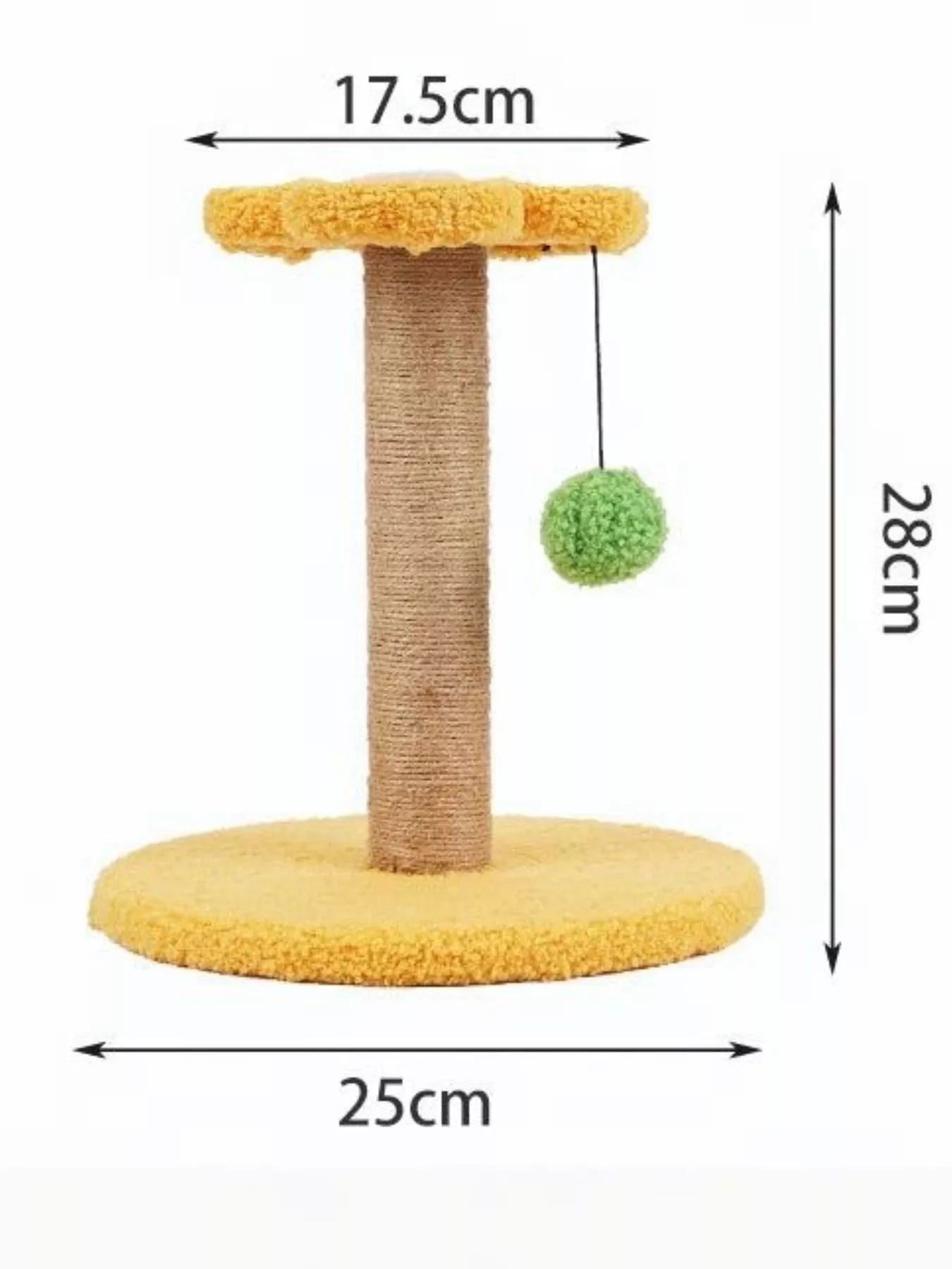 Flower - Shaped Cat Scratching Post with Plush Base - Loving It Shop