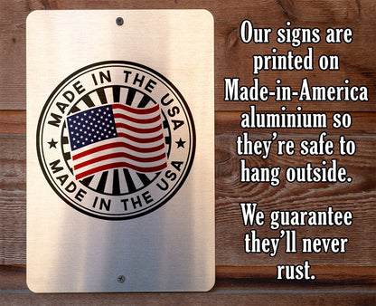 Cabins For Rent, Rustic, Secluded, and Family-Friendly - Metal Sign