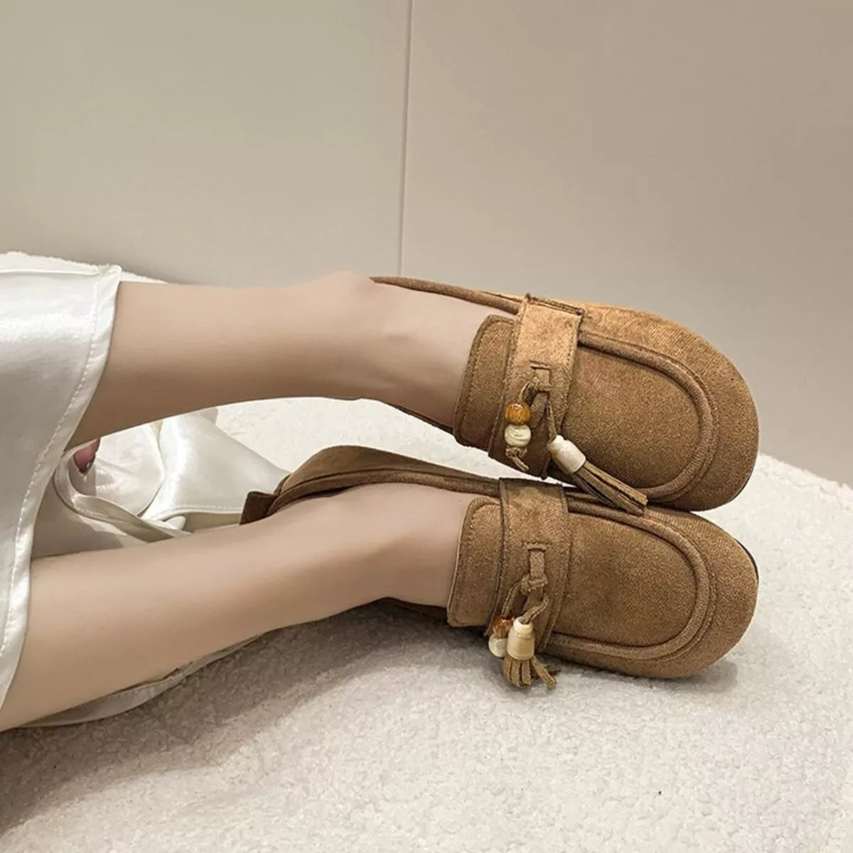 Tassel Round Toe Slip - Ons - Loving It Shop