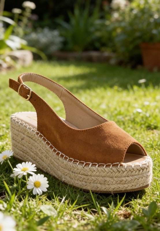 Georna Peep - Toe Espadrille Wedges - Loving It Shop