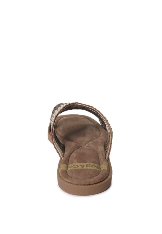 Eirata Braided Real Leather Slip-On Flats