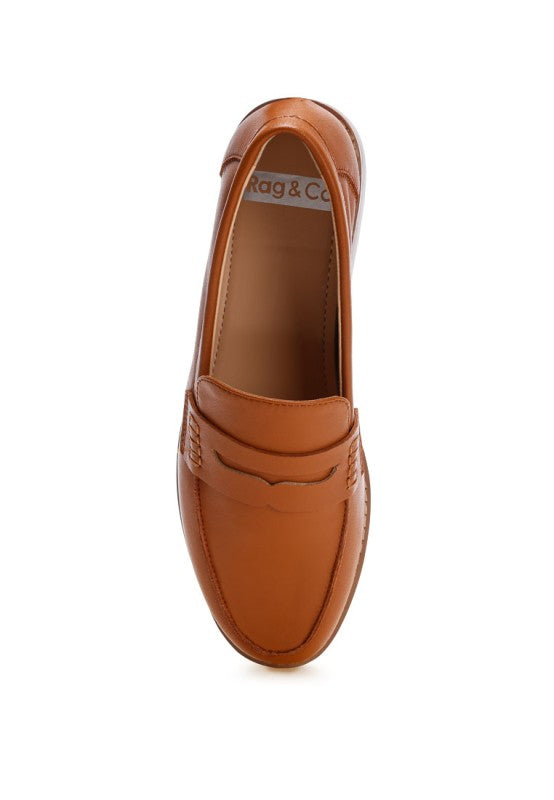 Reiga Low Block Heel Loafers