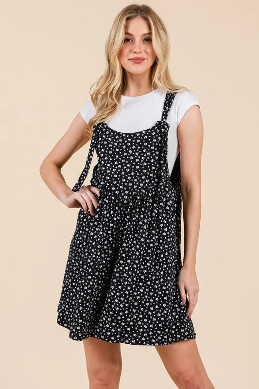Floral Print Overalls with Pockets