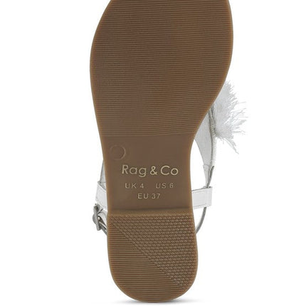 Risha Genuine Leather Tassel Sandals