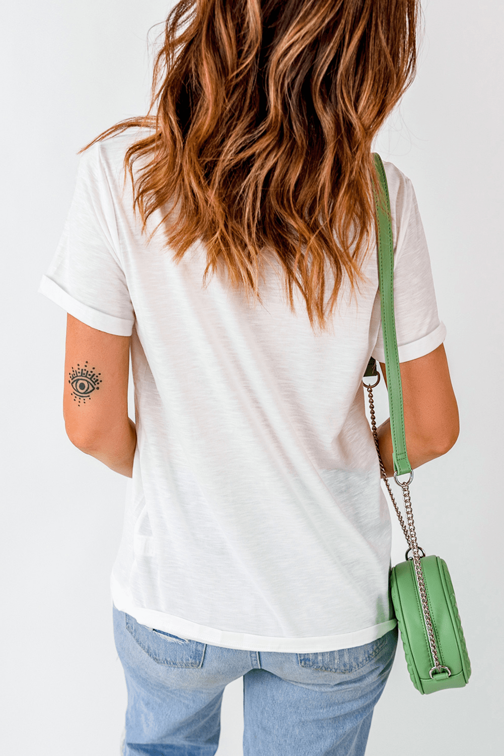 White Hippity Hoppity Graphic Loose Tee - Loving It Shop
