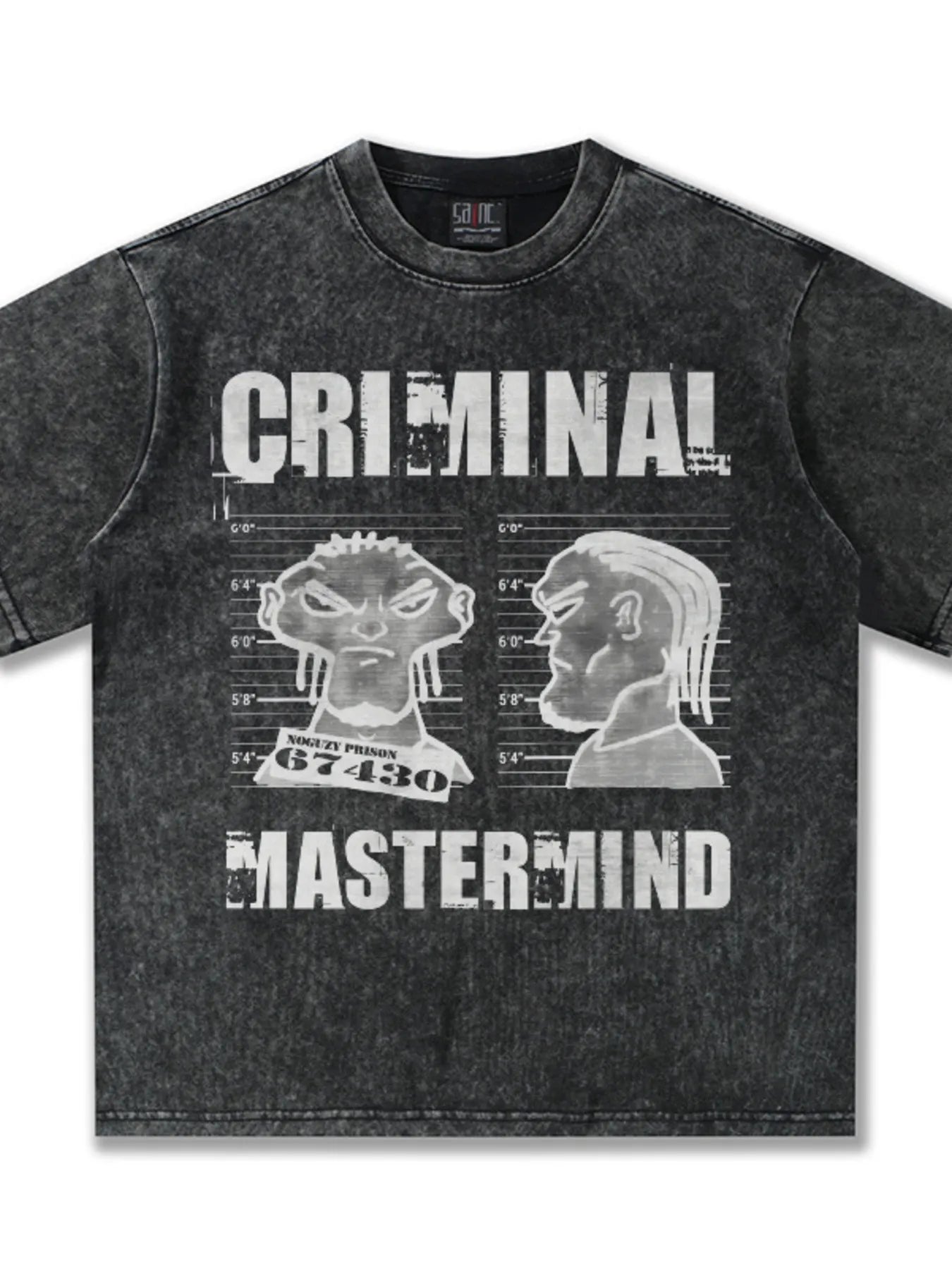 Men's Criminal Mastermind Graphic Oversized T-Shirt - Loving It Shop