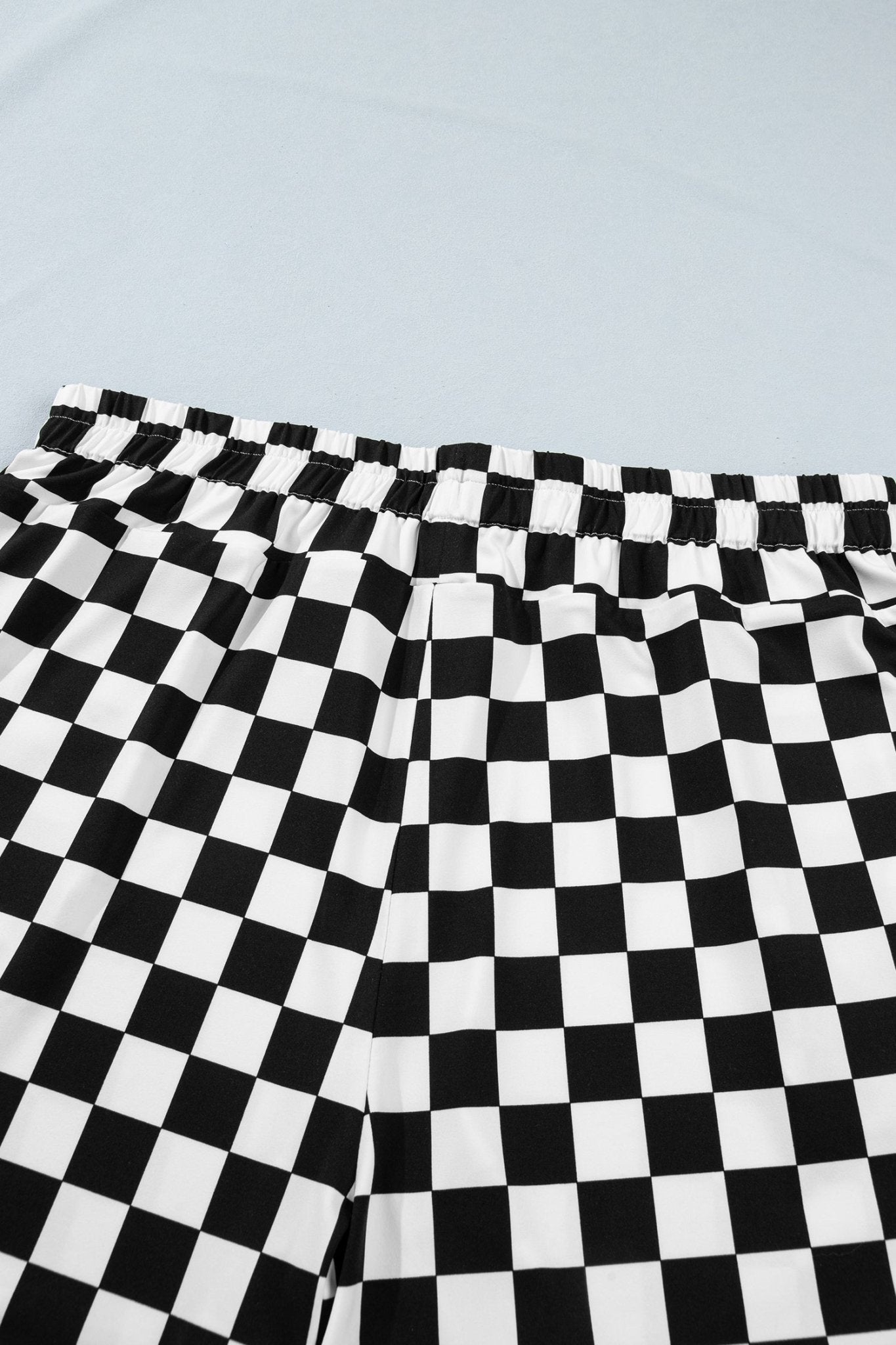 Black Plus Size Checkered Athleisure Shorts - Loving It Shop