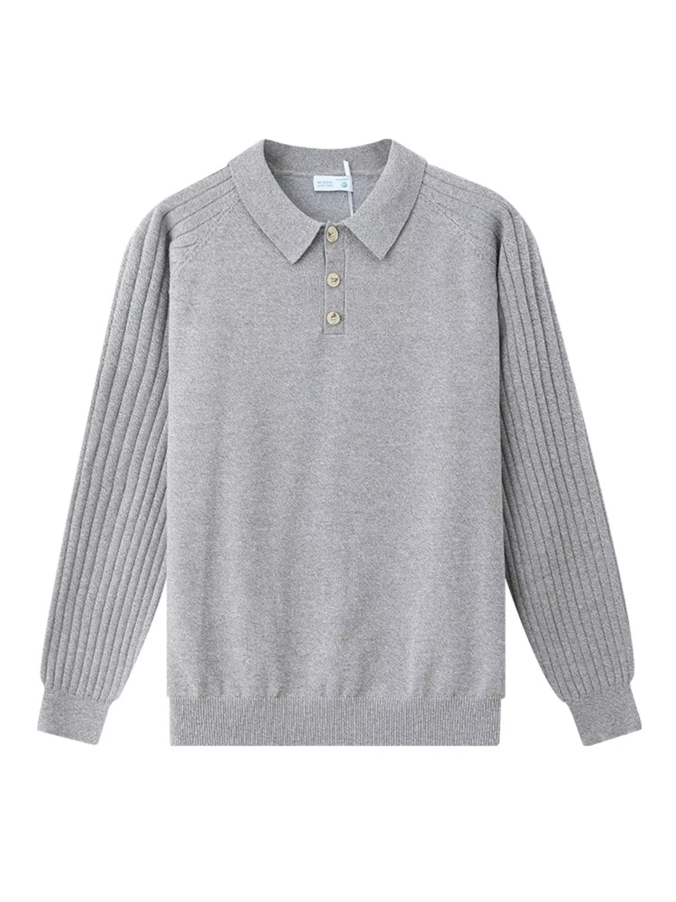 Men's Plus Size Classic Fit Ribbed Sleeve Knit Top - Loving It Shop