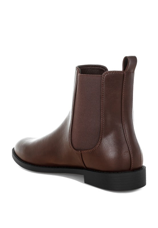 Sigrun Faux Leather Chelsea Boots